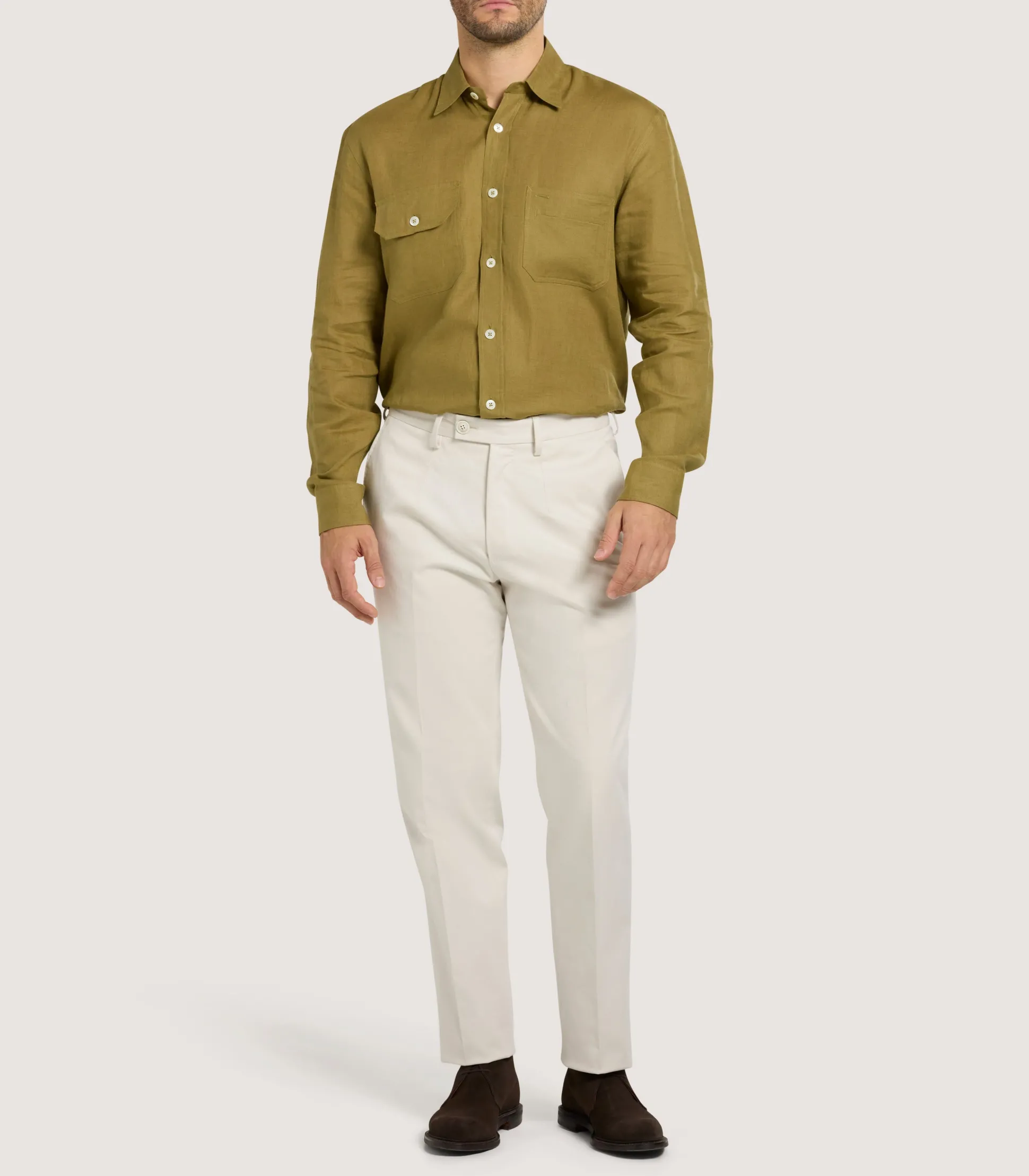 Men's Triple Pocket Shirt in Ochre