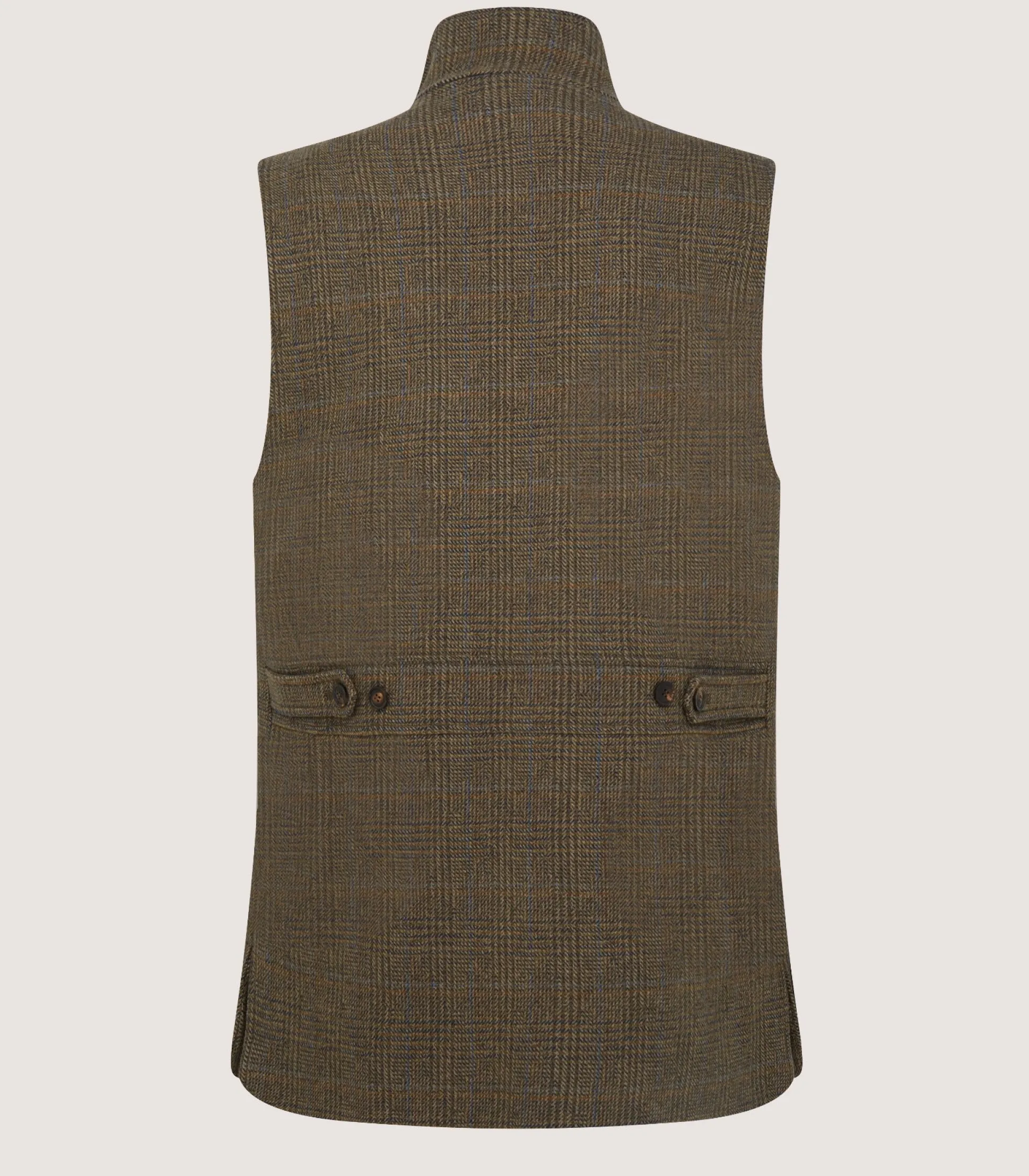 Men's Tweed High Collar Sporting Vest In Morlich