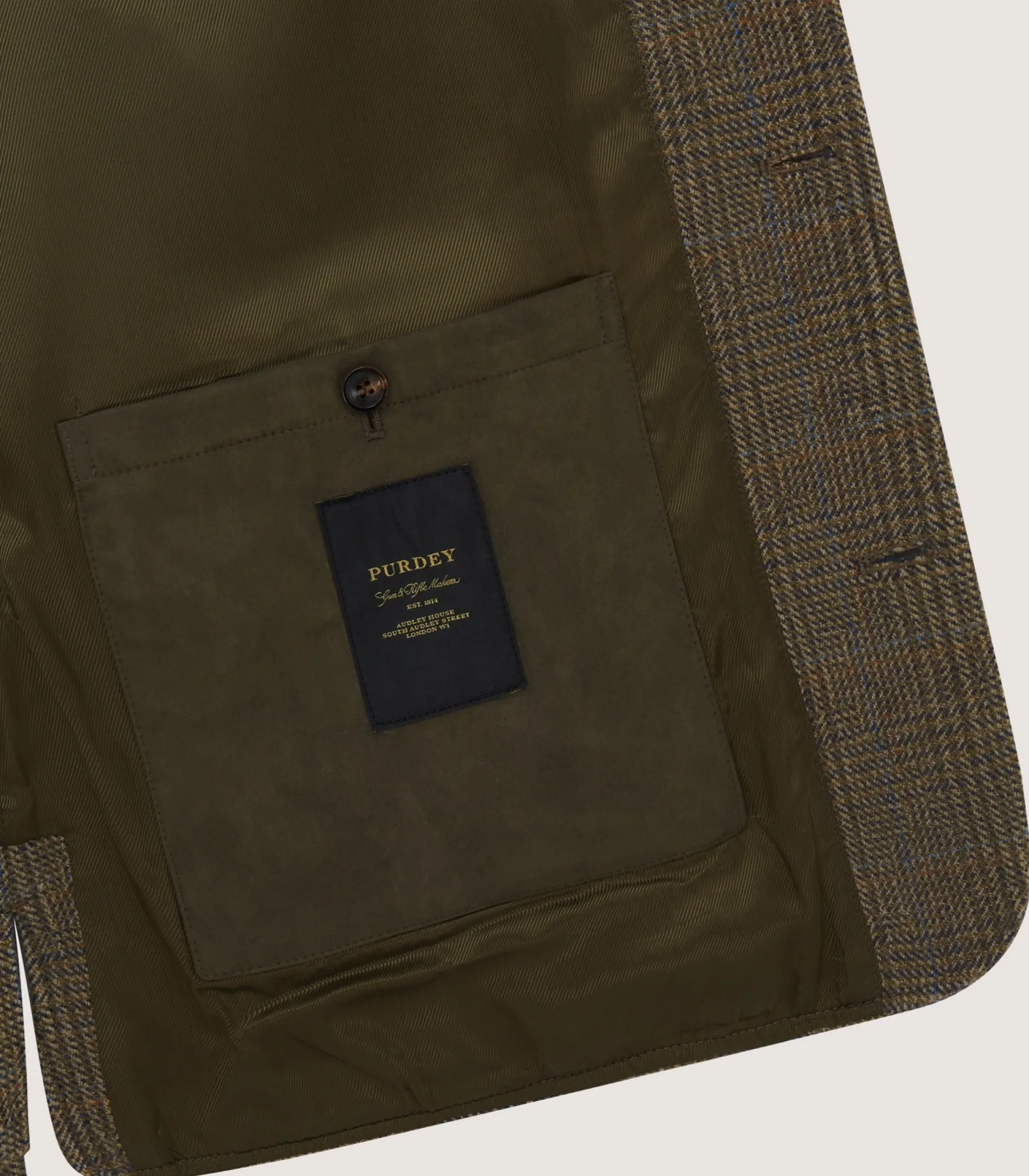 Men's Tweed High Collar Sporting Vest In Morlich