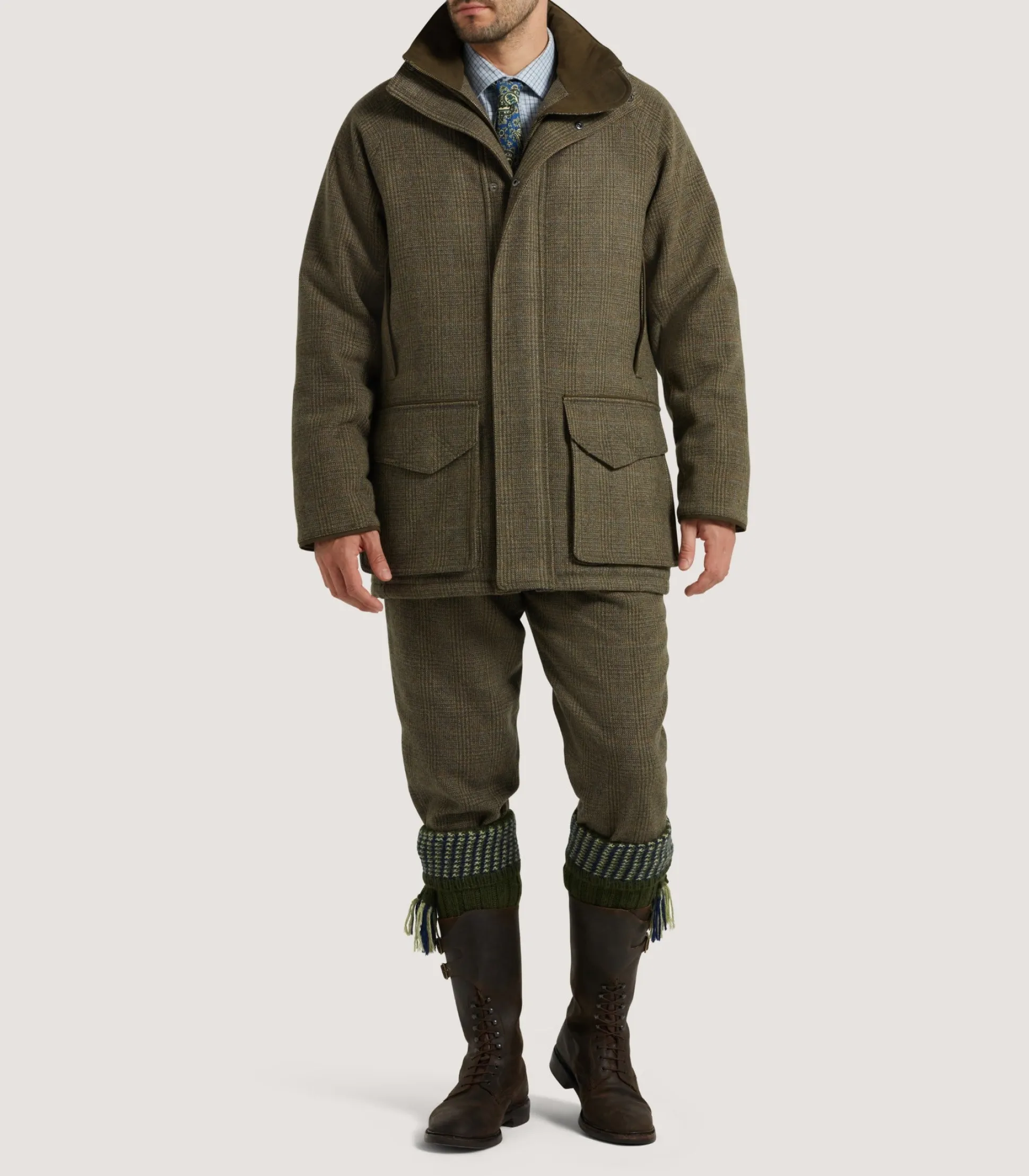 Men's Tweed Raglan Field Coat in Morlich