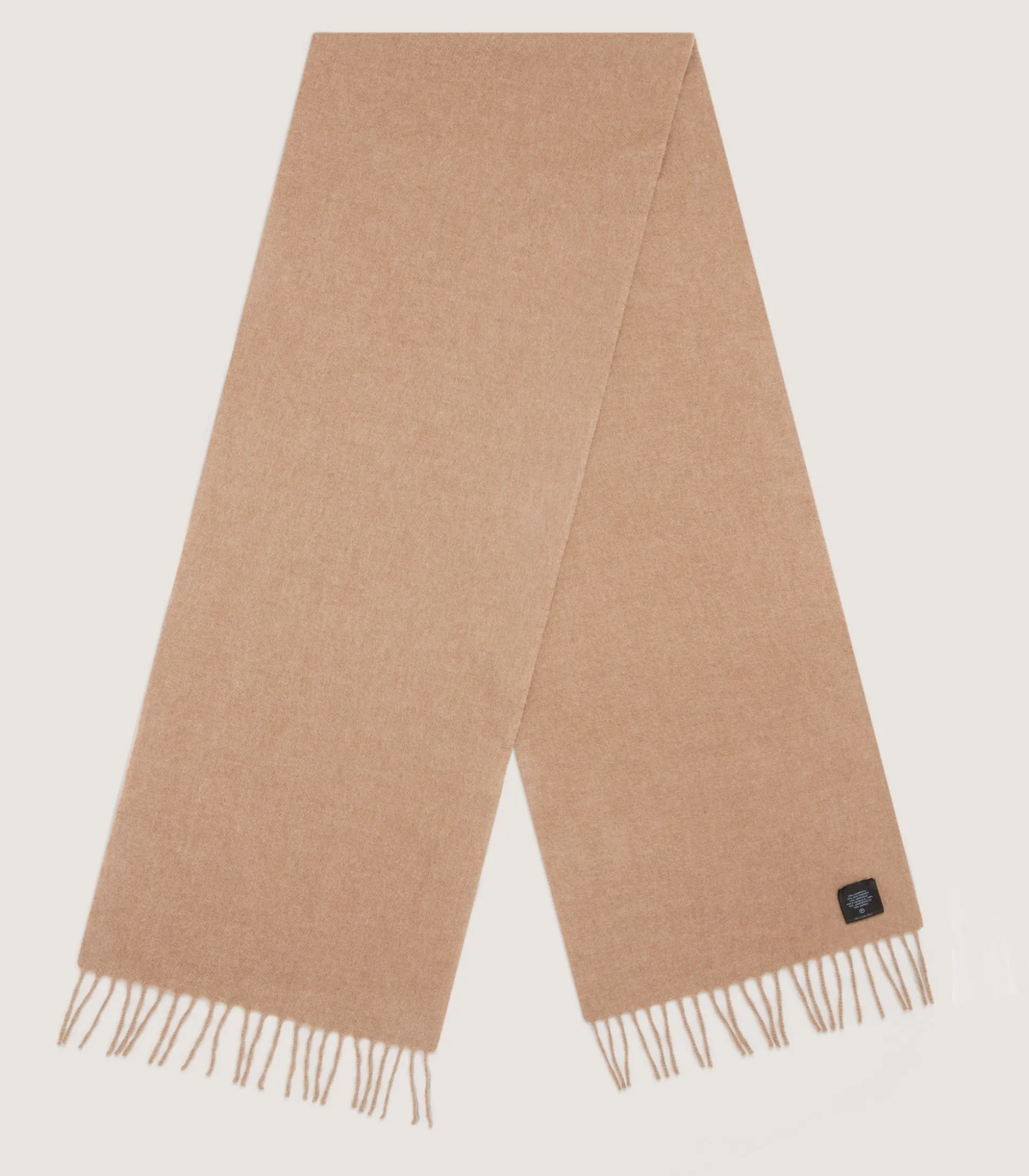 Plain Cashmere Scarf In Camel