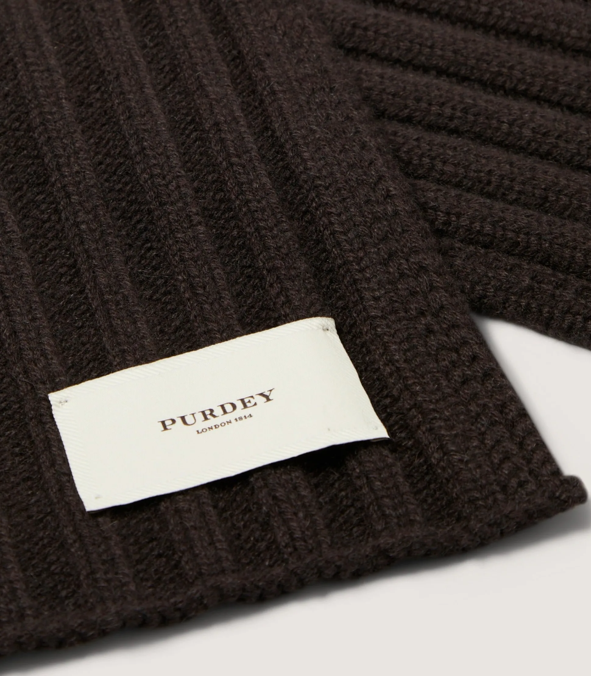 Ribbed Chunky Scarf in Chocolate