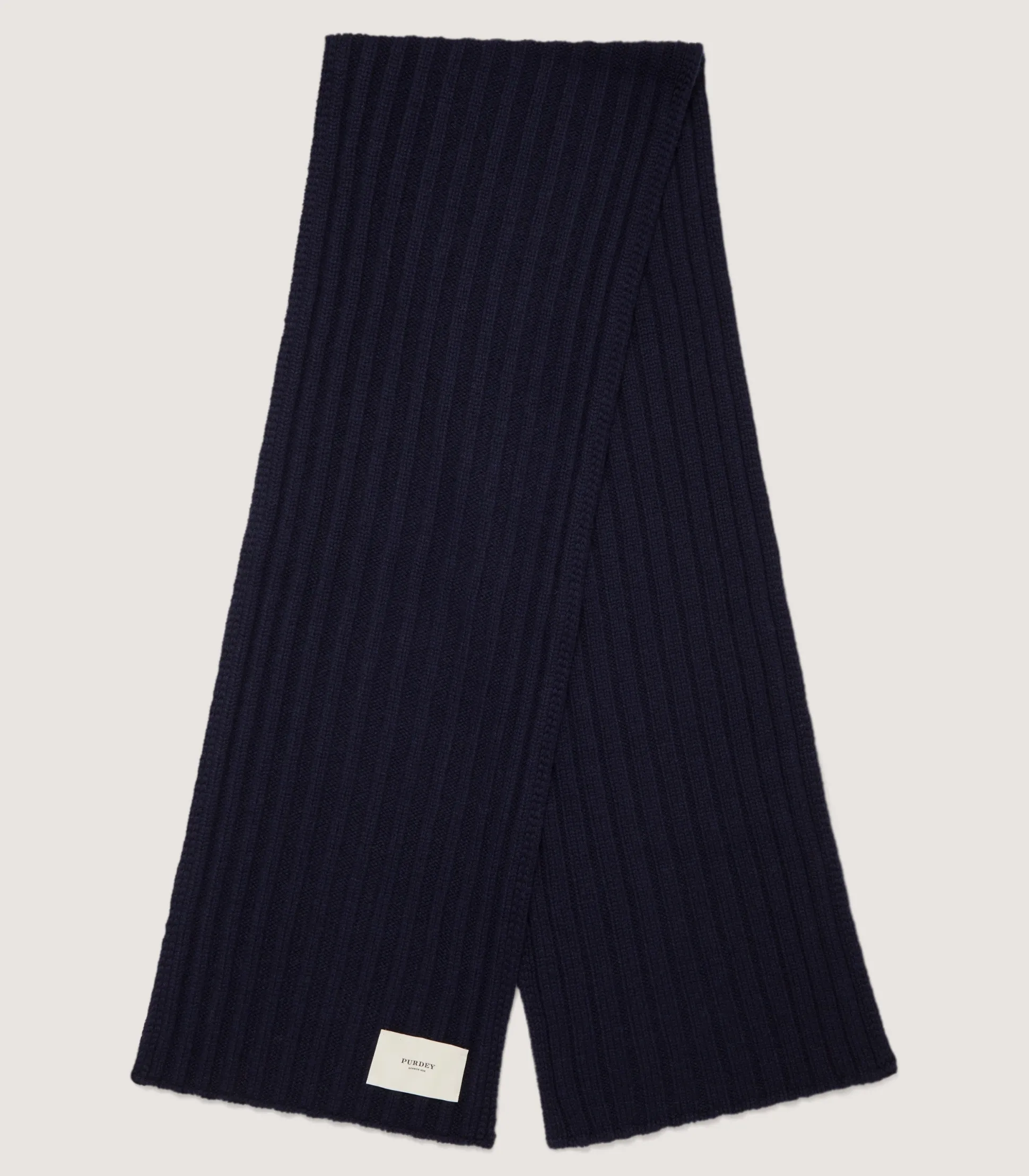 Ribbed Chunky Scarf in Midnight Blue