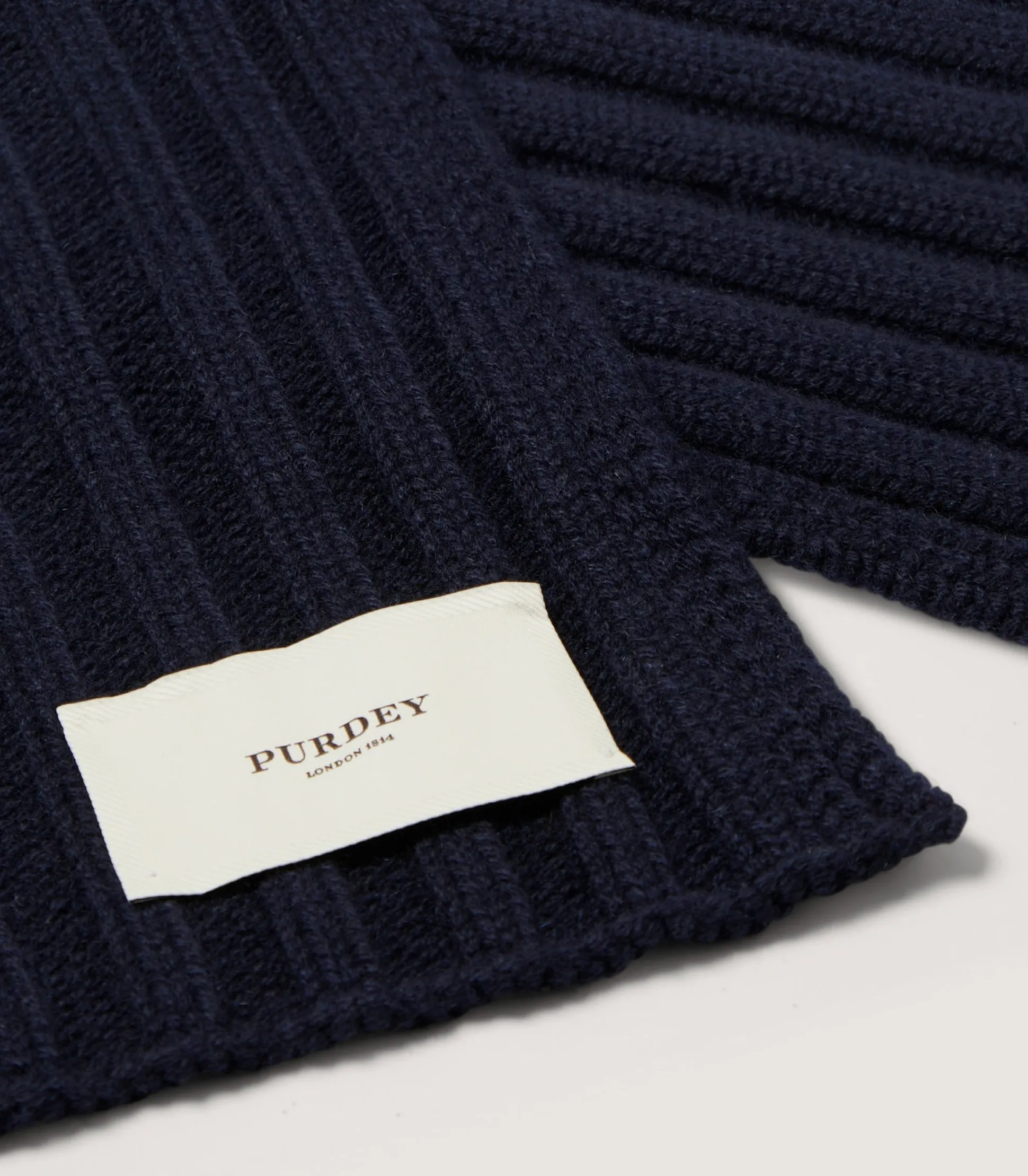 Ribbed Chunky Scarf in Midnight Blue