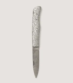 Rose & Scroll Folding Knife