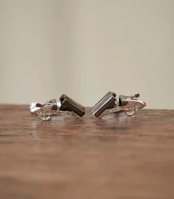Side-By-Side Silver Cufflinks In Silver