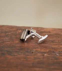 Side-By-Side Silver Cufflinks In Silver