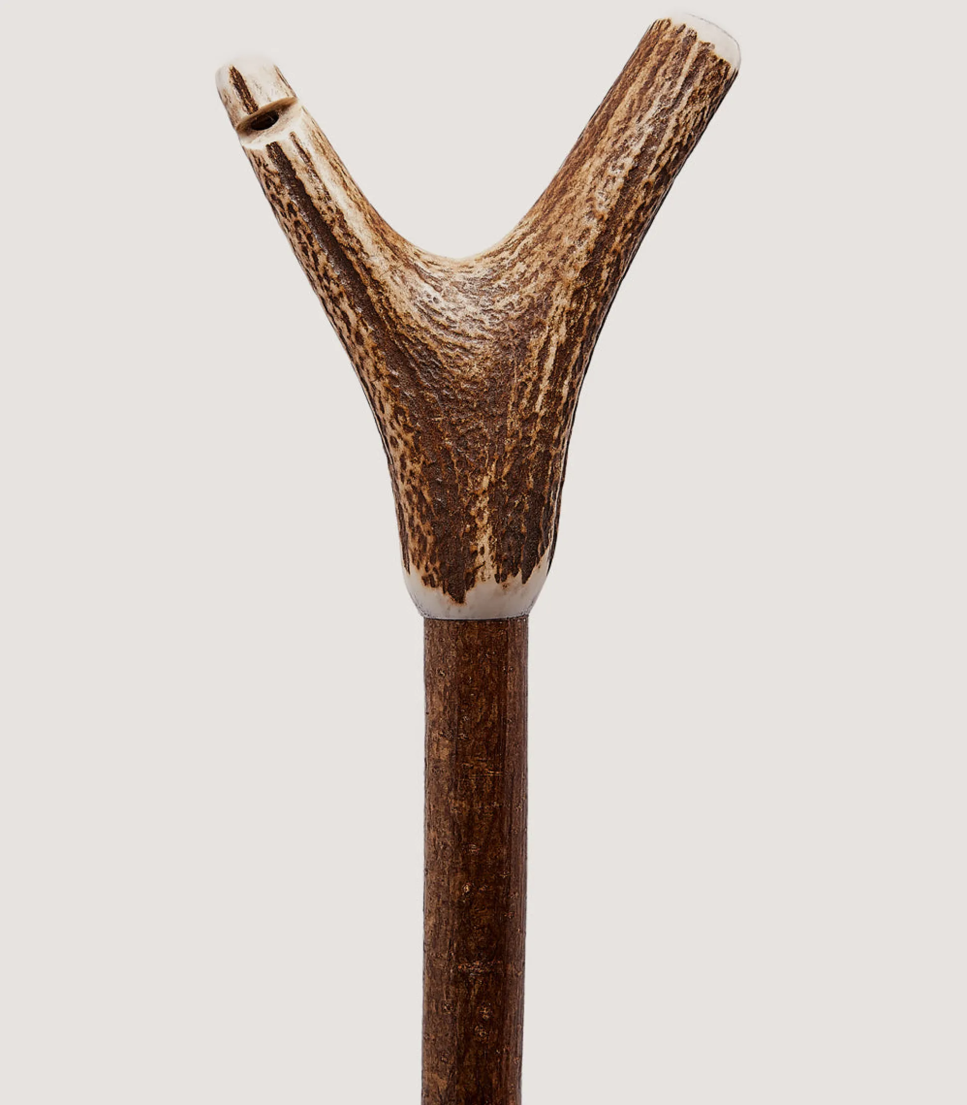 Staghorn Whistle Thumbstick In Natural