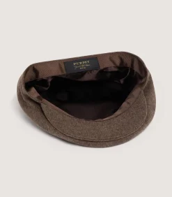 Unisex Litton Short Peak Loden Cap in Taupe