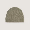 Unisex Ribbed Cashmere Beanie in Sage