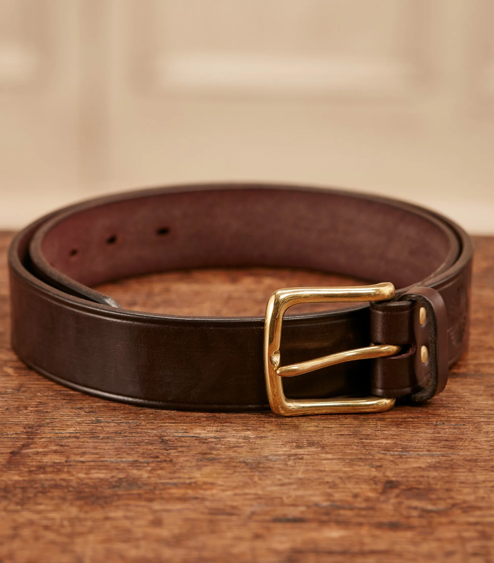 Unlined Bridle Leather Belt In Purdey Havana