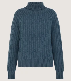 Women's Annabel Roll Neck in Canvas Blue