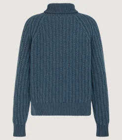 Women's Annabel Roll Neck in Canvas Blue