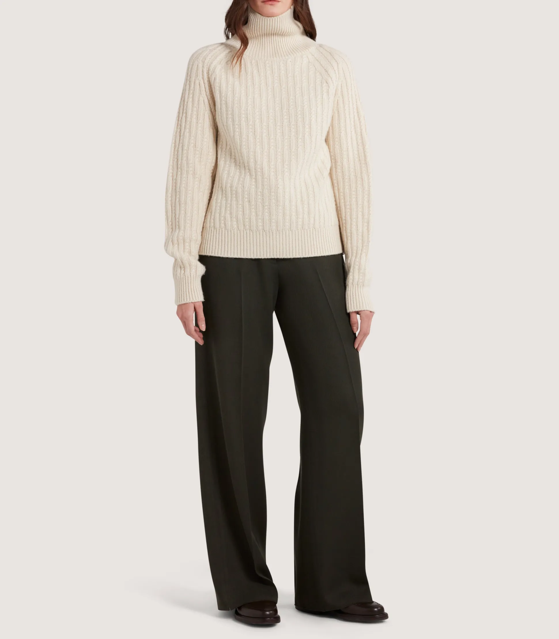 Women's Annabel Roll Neck in Ivory