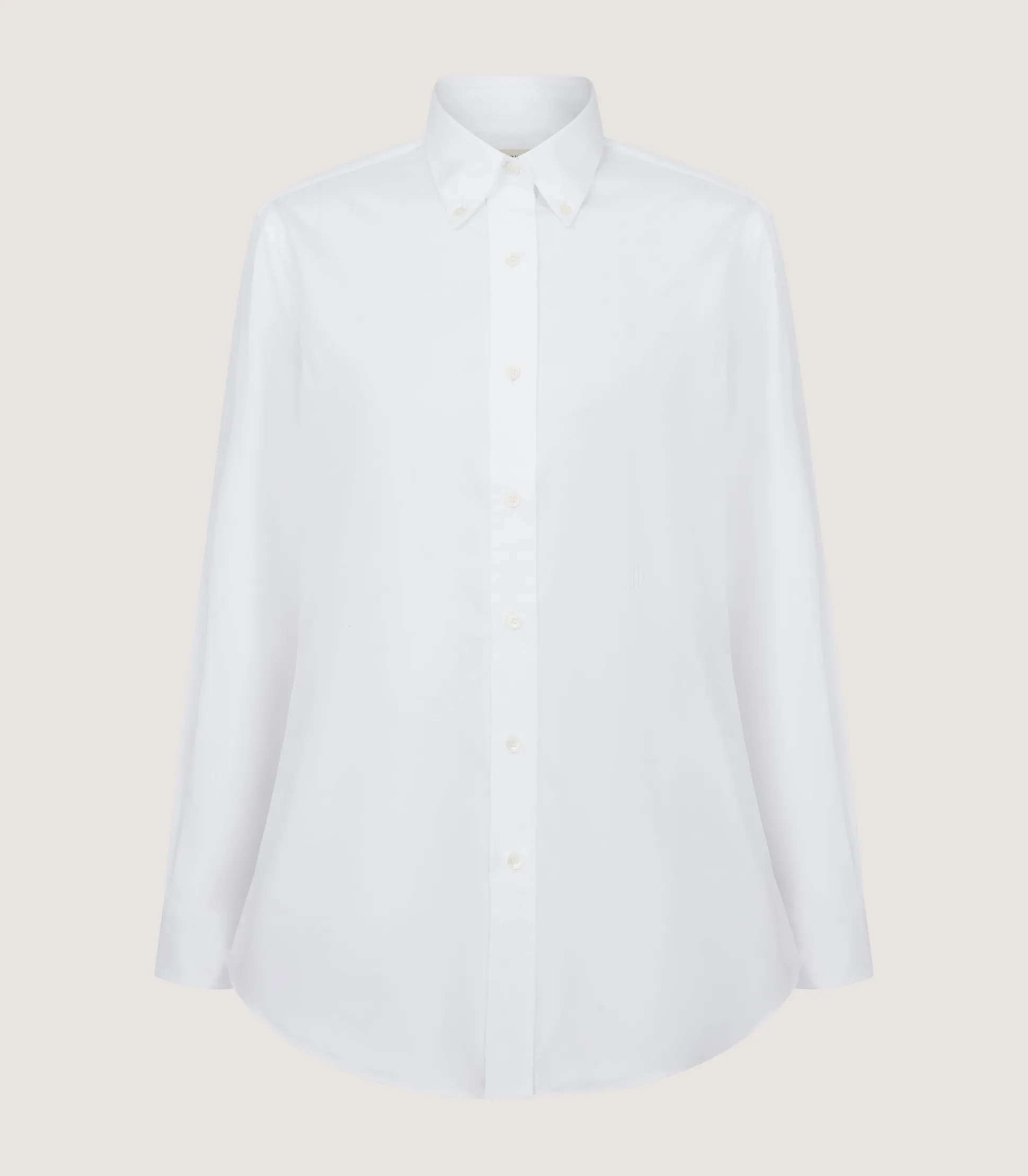 Women's Button Down Signature Cotton Twill Shirt In White