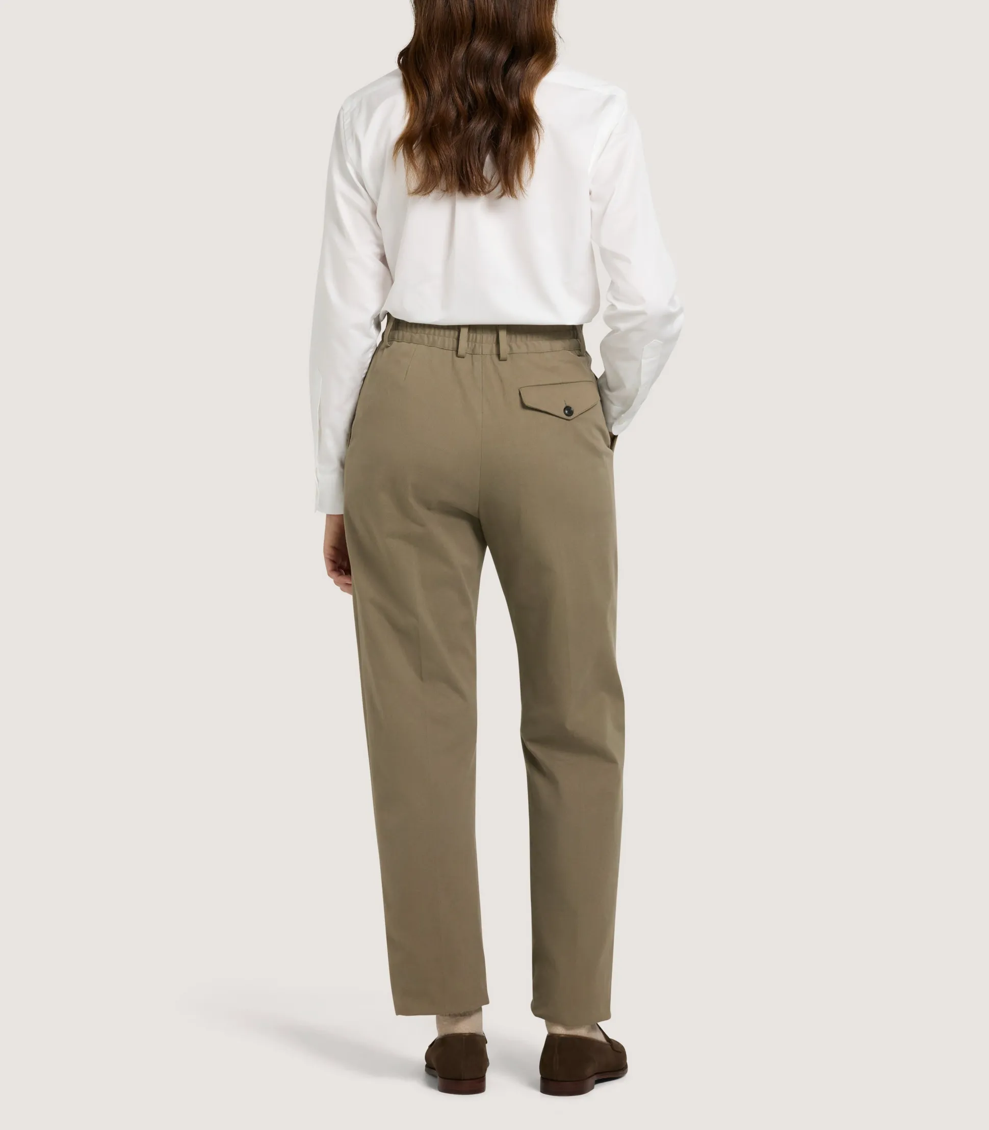 Women's Button Down Signature Cotton Twill Shirt In White
