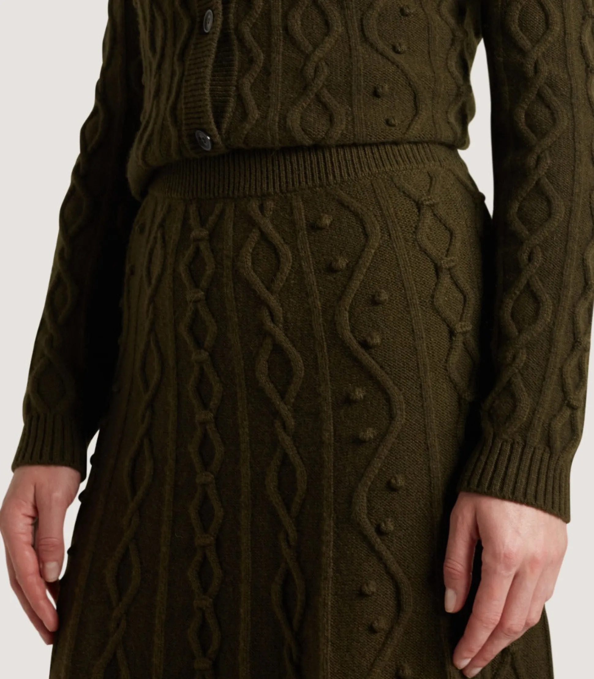 Women's Cashmere Aran Skirt