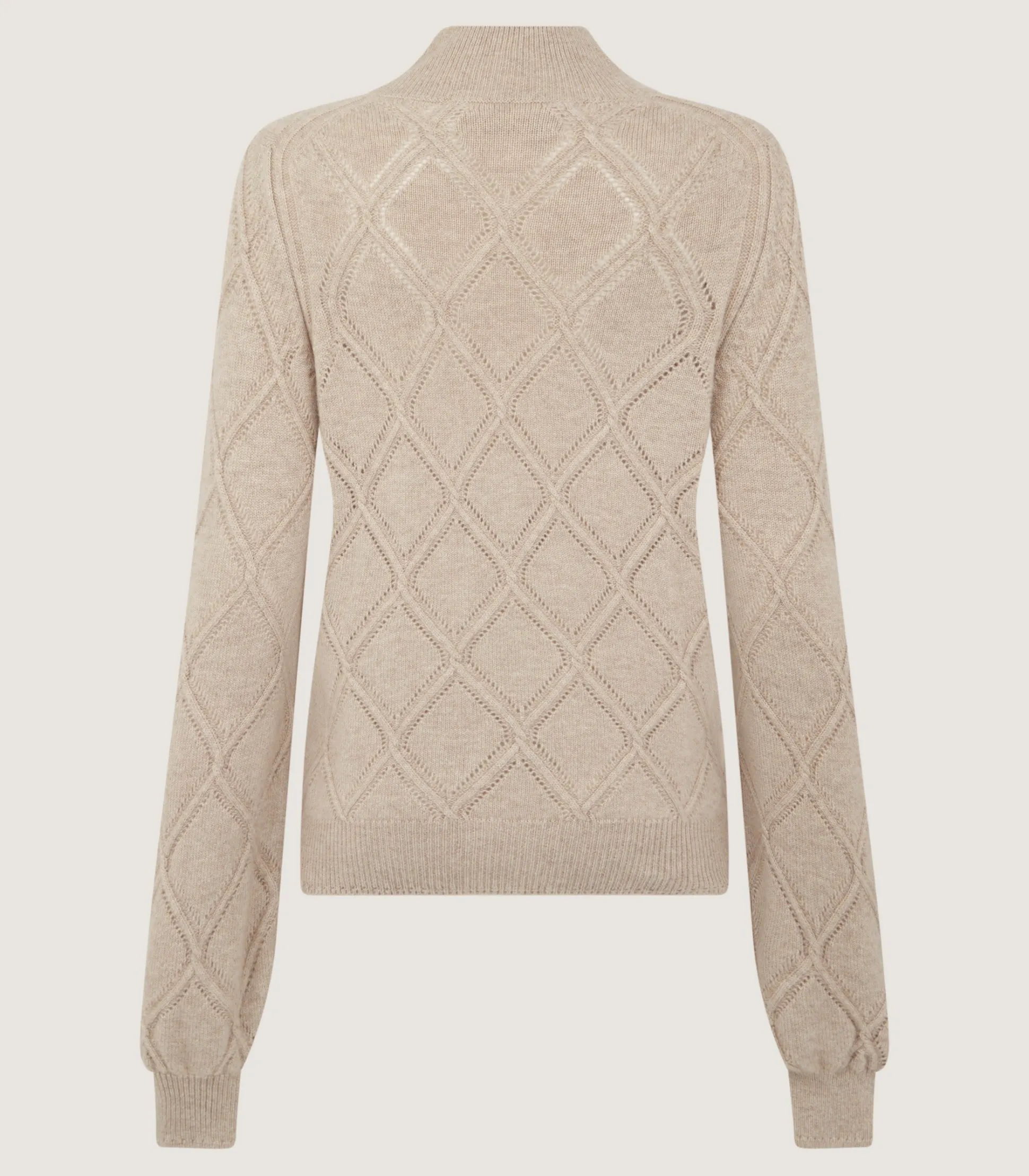 Women's Cashmere Cable Sweater in Oatmeal
