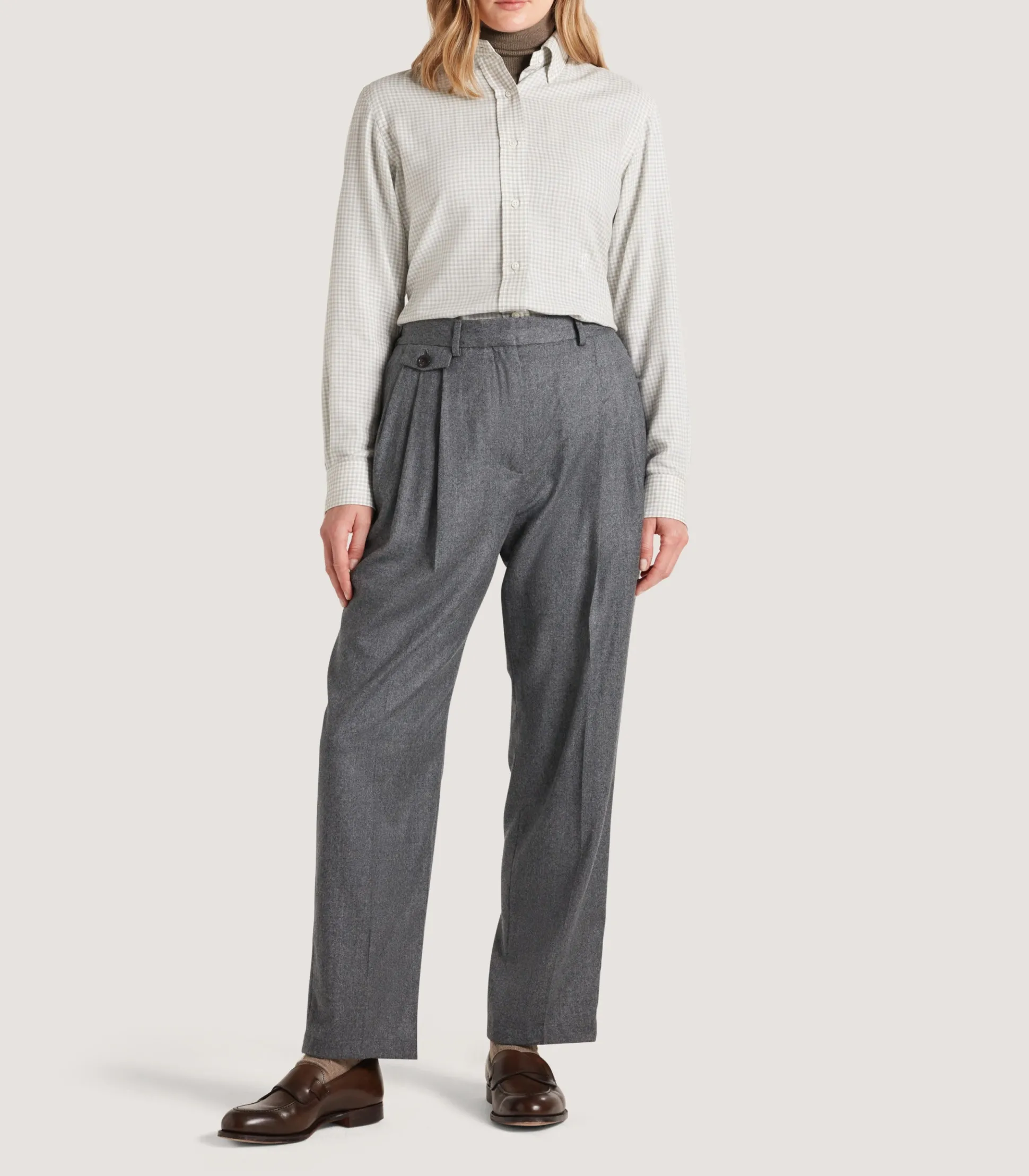 Women's Cotton Cashmere Button Down Shirt