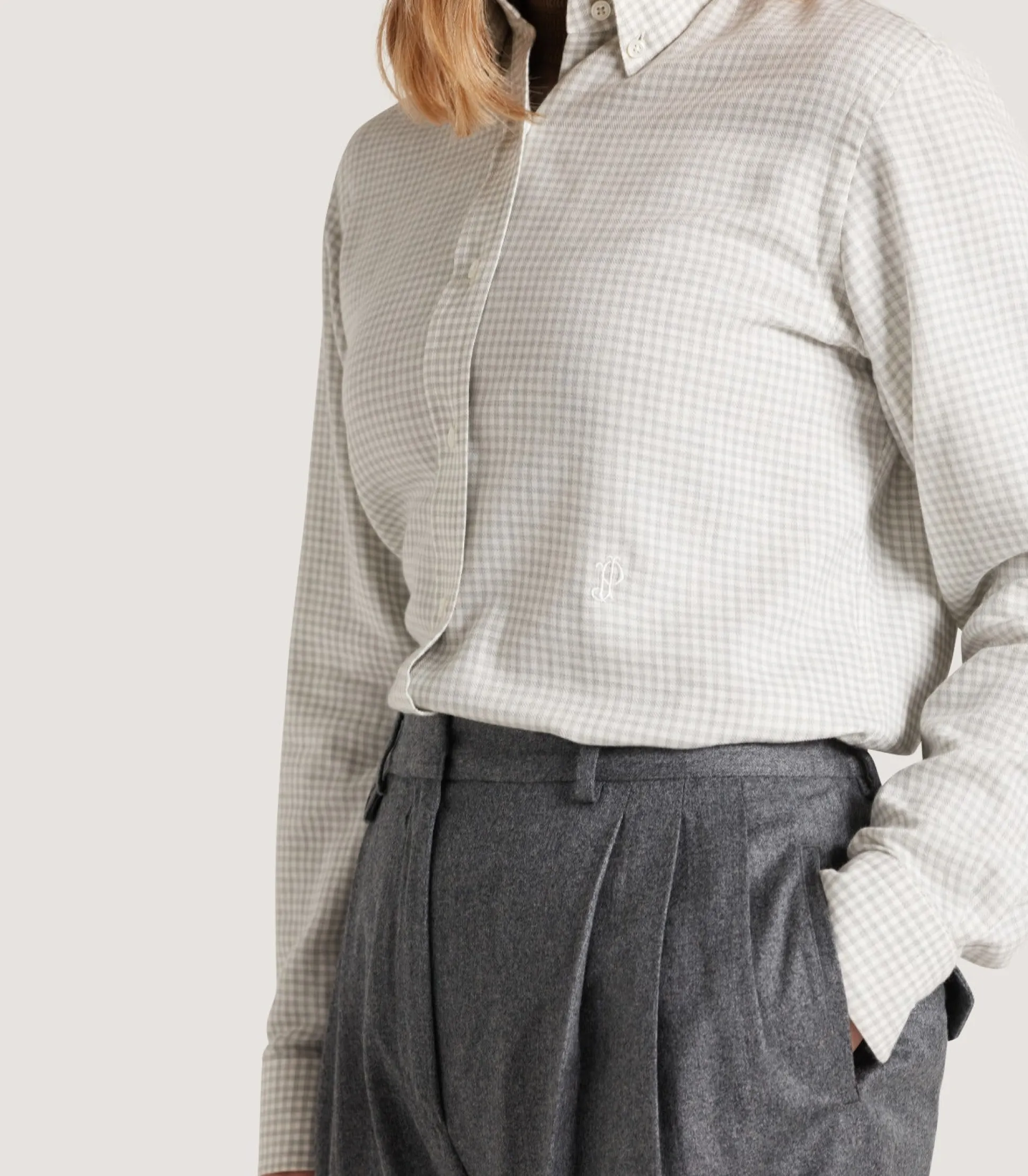 Women's Cotton Cashmere Button Down Shirt