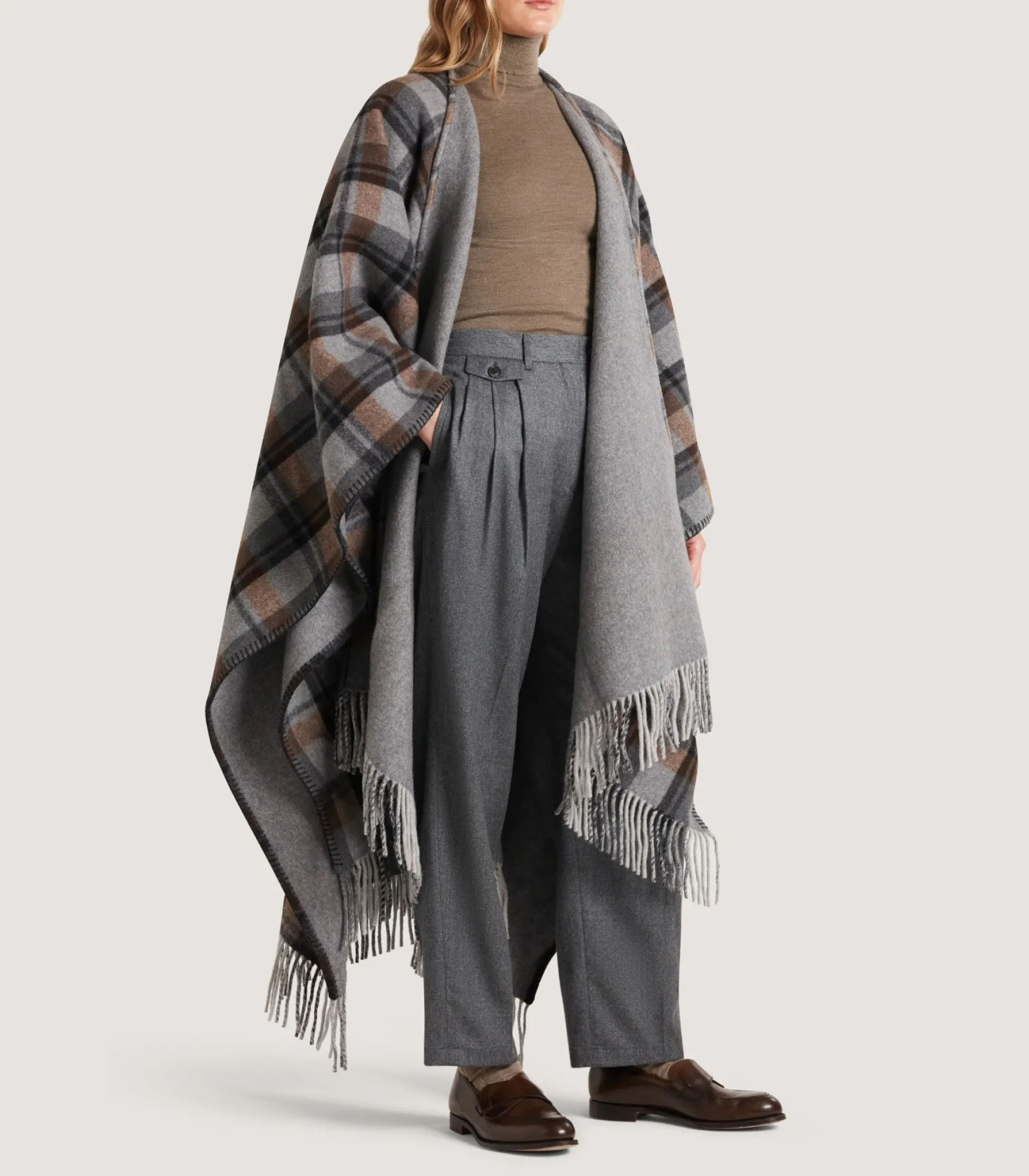 Women's Gun Club Check Reversible Poncho