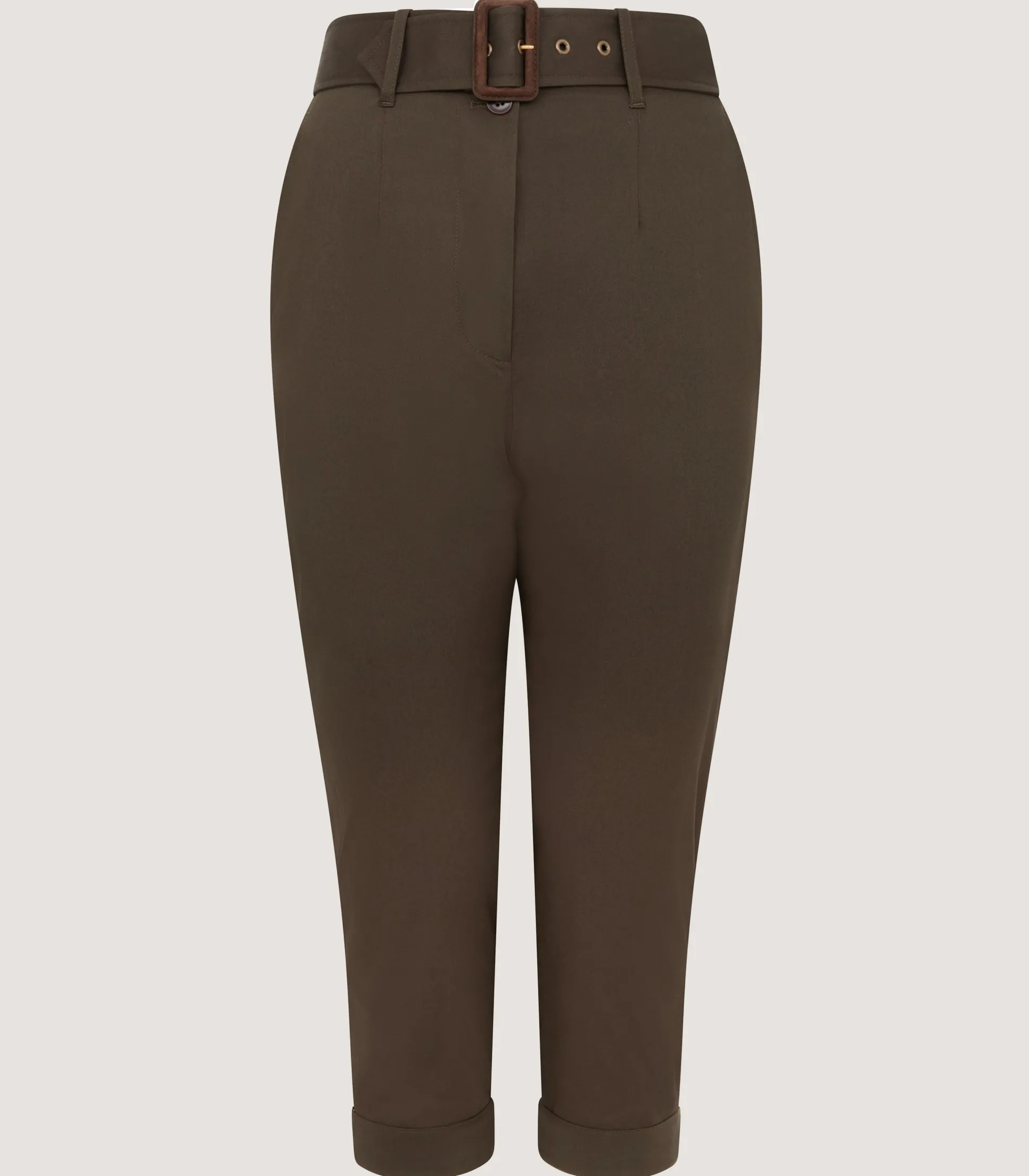 Women's High Waisted Cotton Breeks In Dark Green