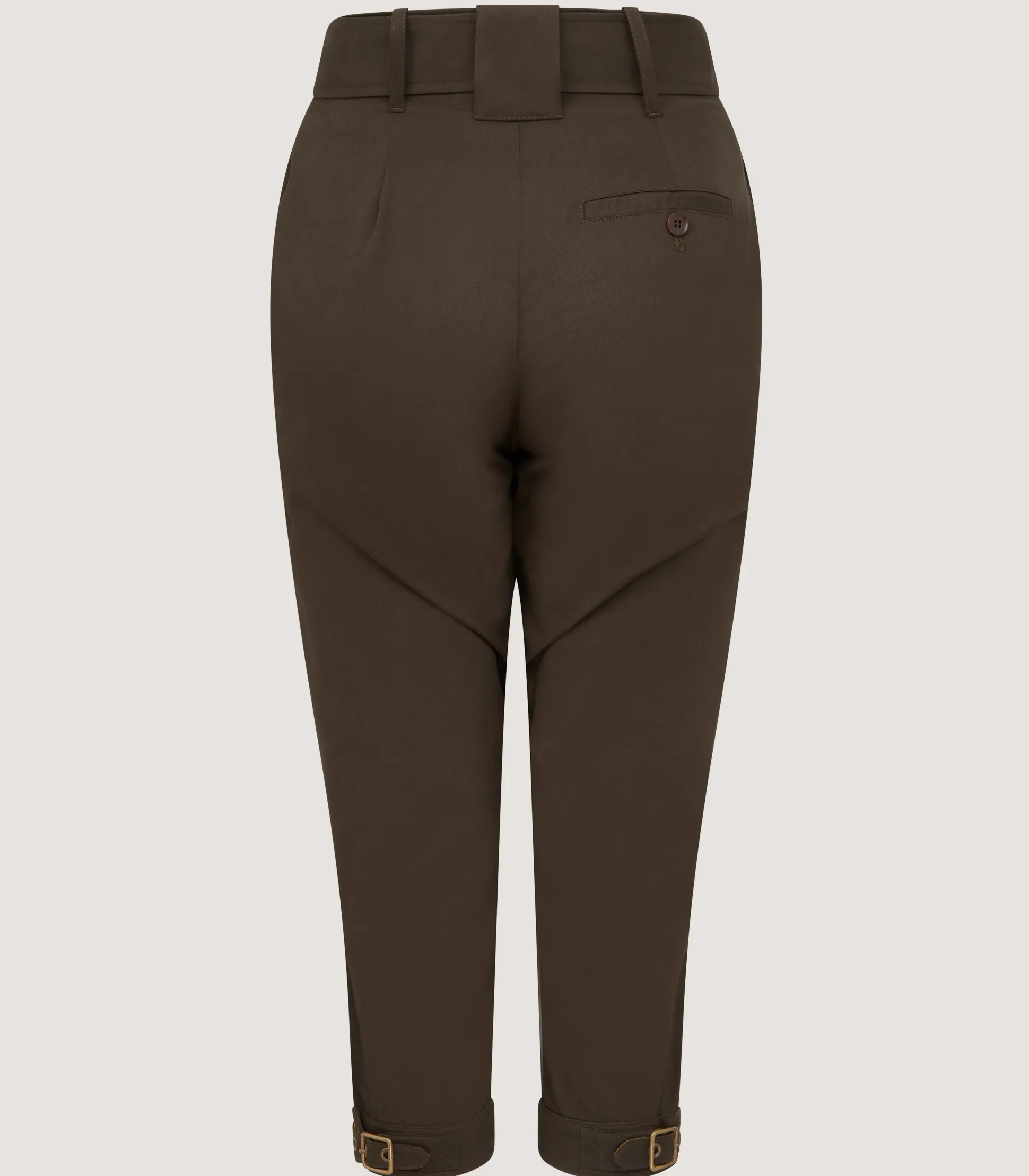 Women's High Waisted Cotton Breeks In Dark Green