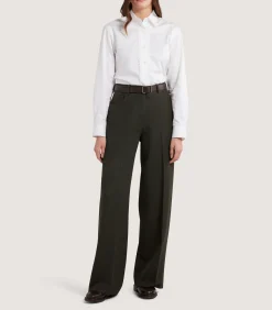 Women's Lace Placket Shirt in White