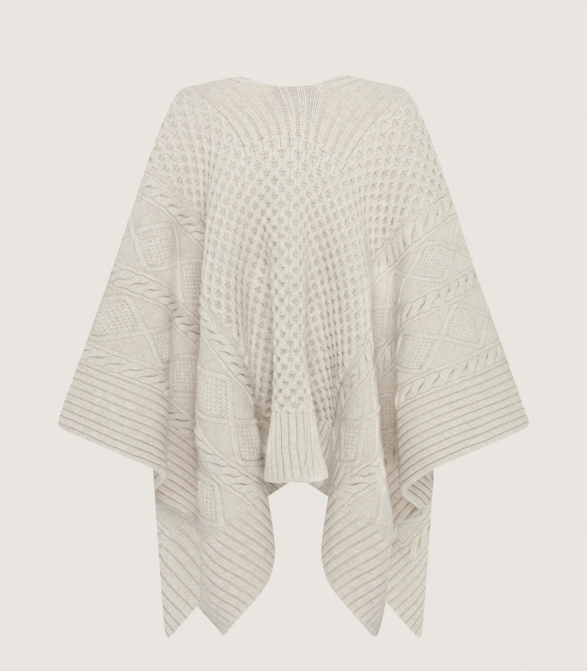 Women's Lammermuir Knitted Aran Cape in Ivory