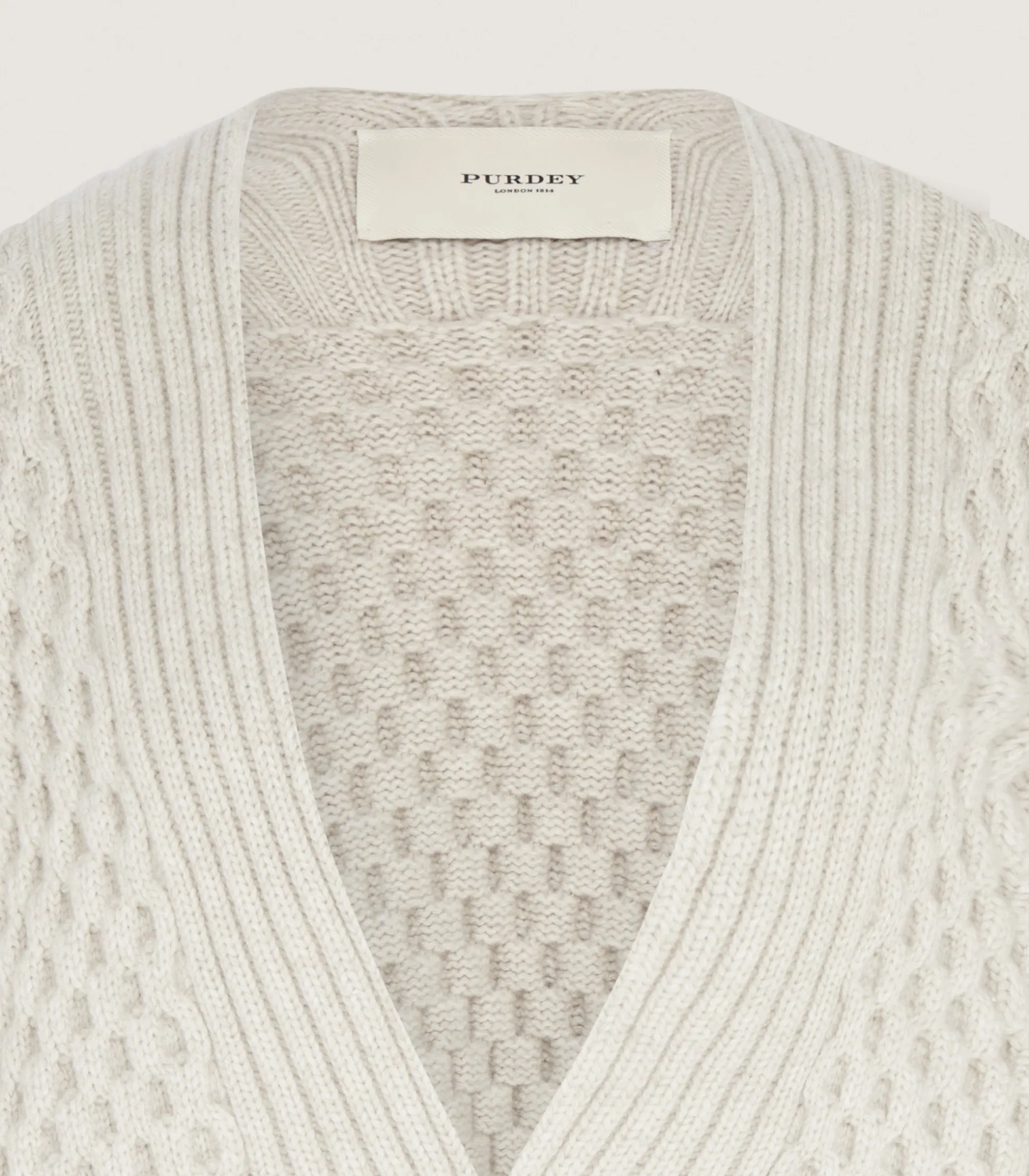 Women's Lammermuir Knitted Aran Cape in Ivory