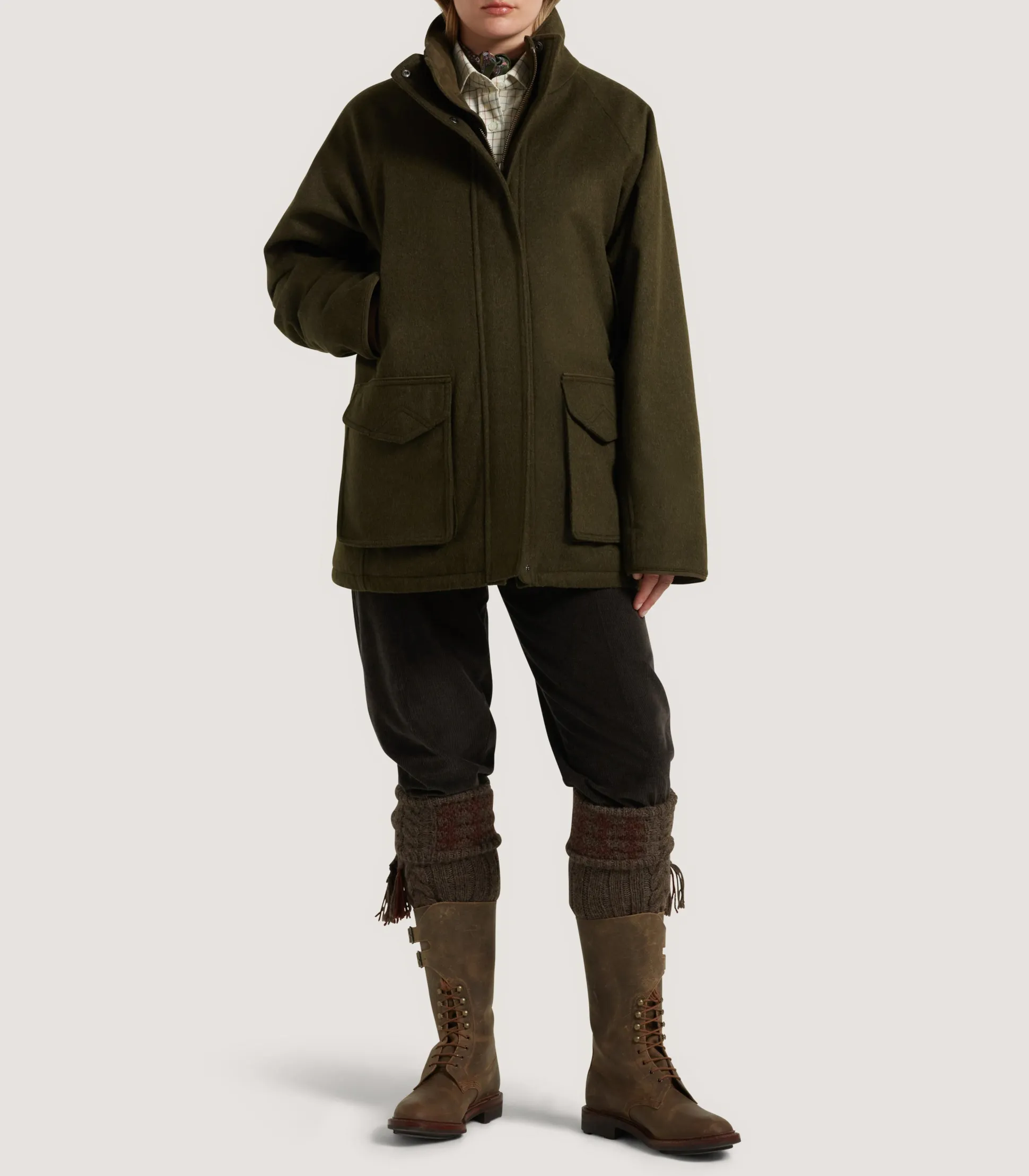 Women's Loden Raglan Field Coat in Loden