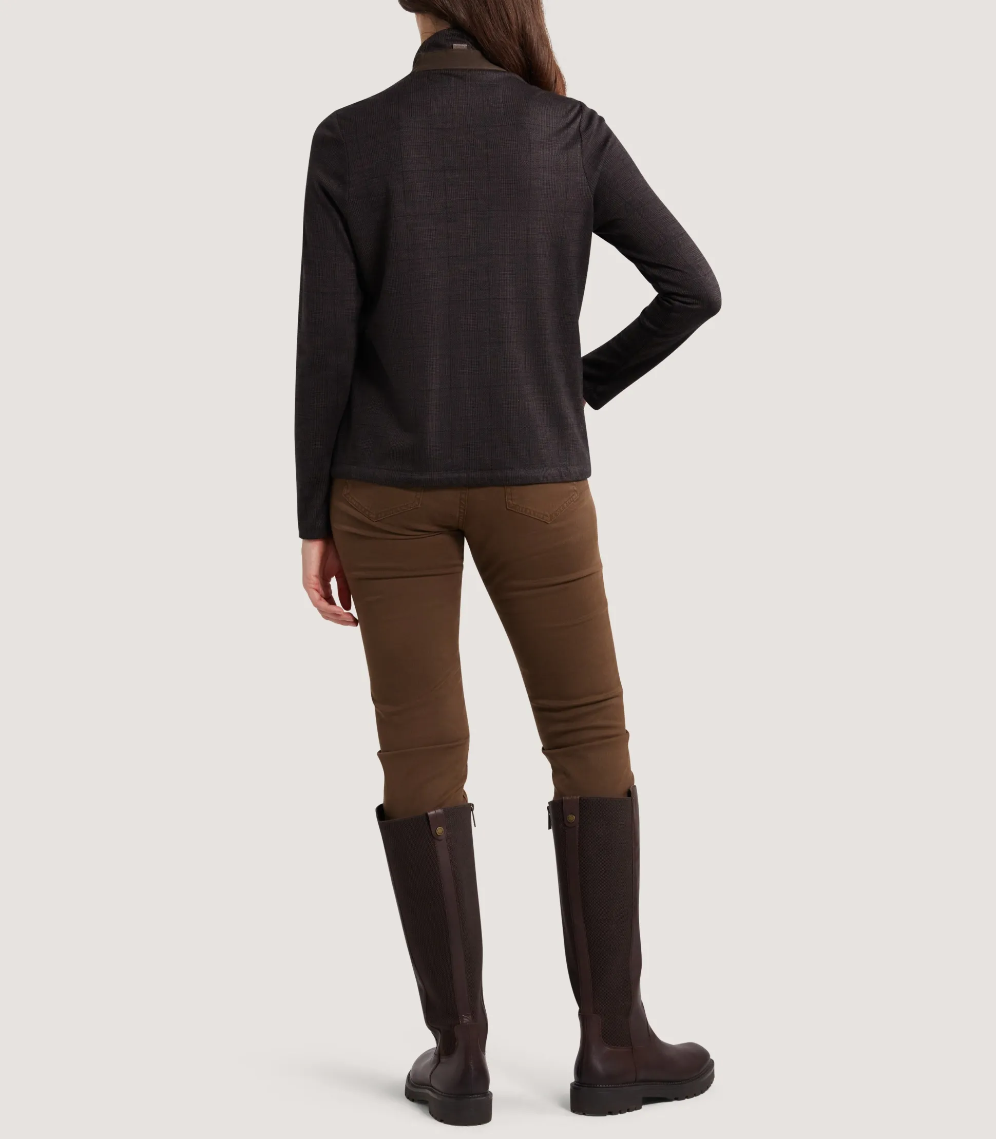 Women's Merino Tech Jersey Jacket in Bark
