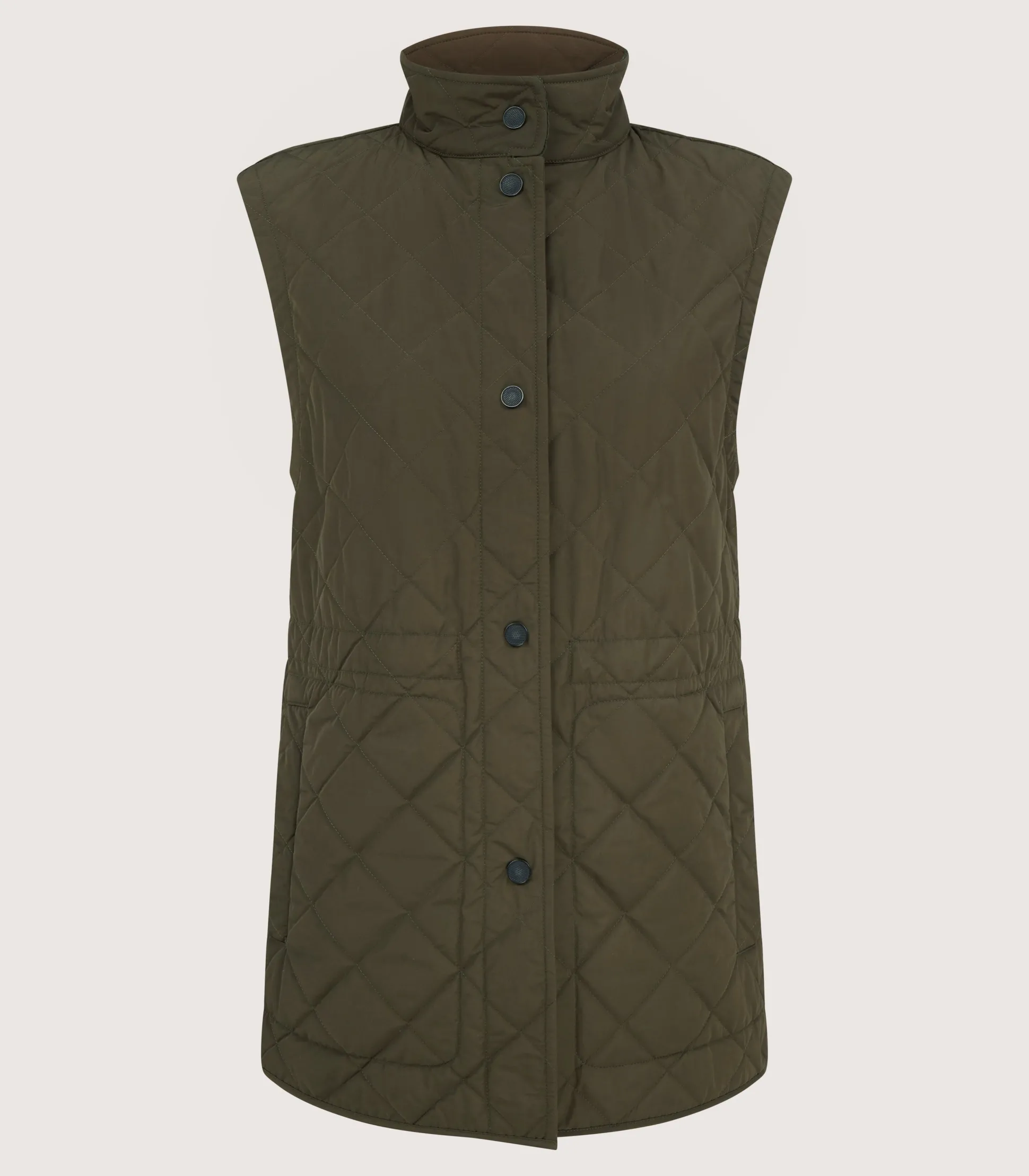 Women's Quilted Purdey Gilet in Dark Olive