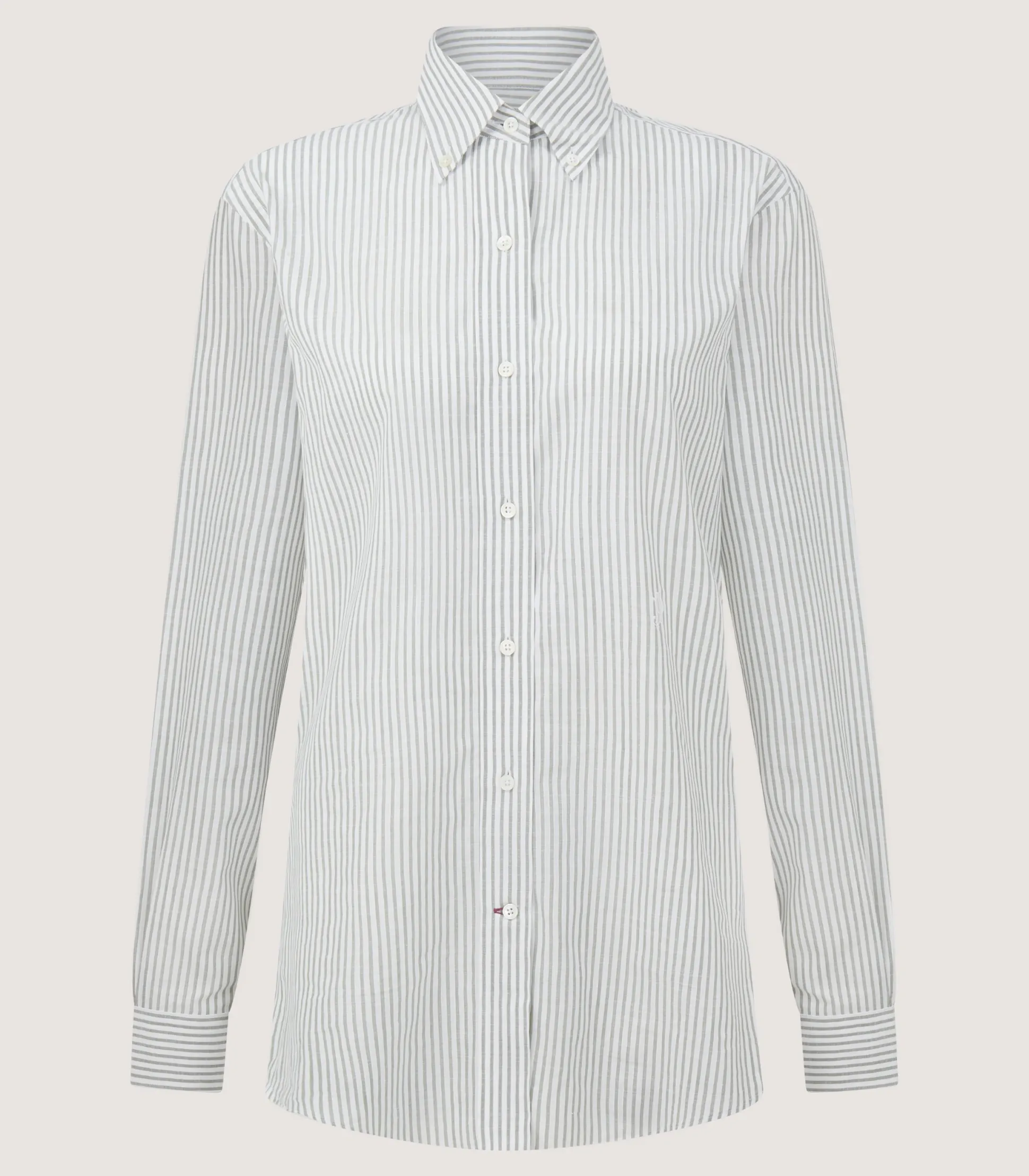 Women's Sage Cotton Linen Button Down Shirt