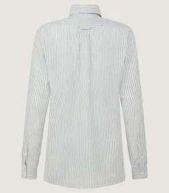 Women's Sage Cotton Linen Button Down Shirt