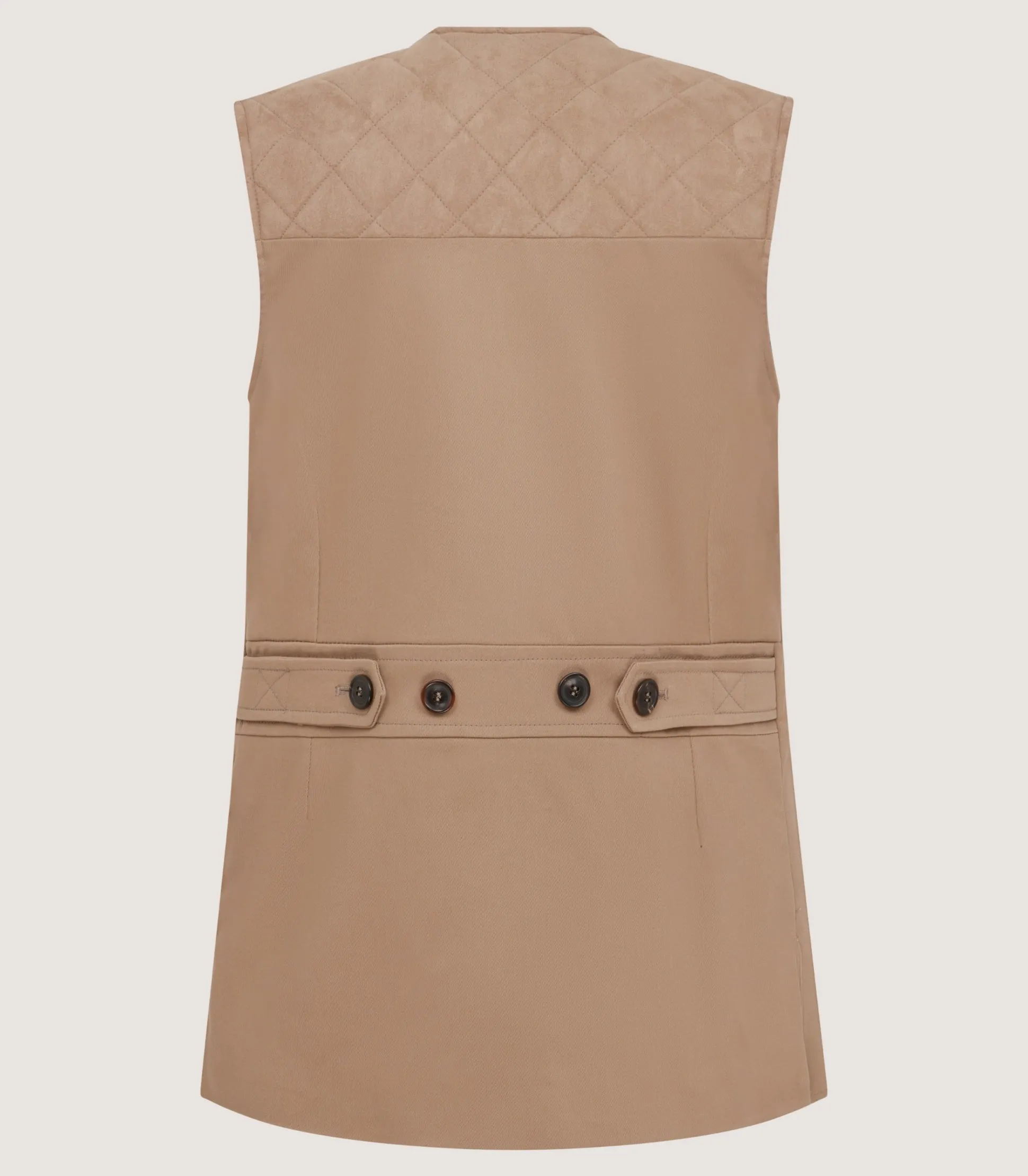 Women's Summer Cotton Sporting Vest In Dark Taupe
