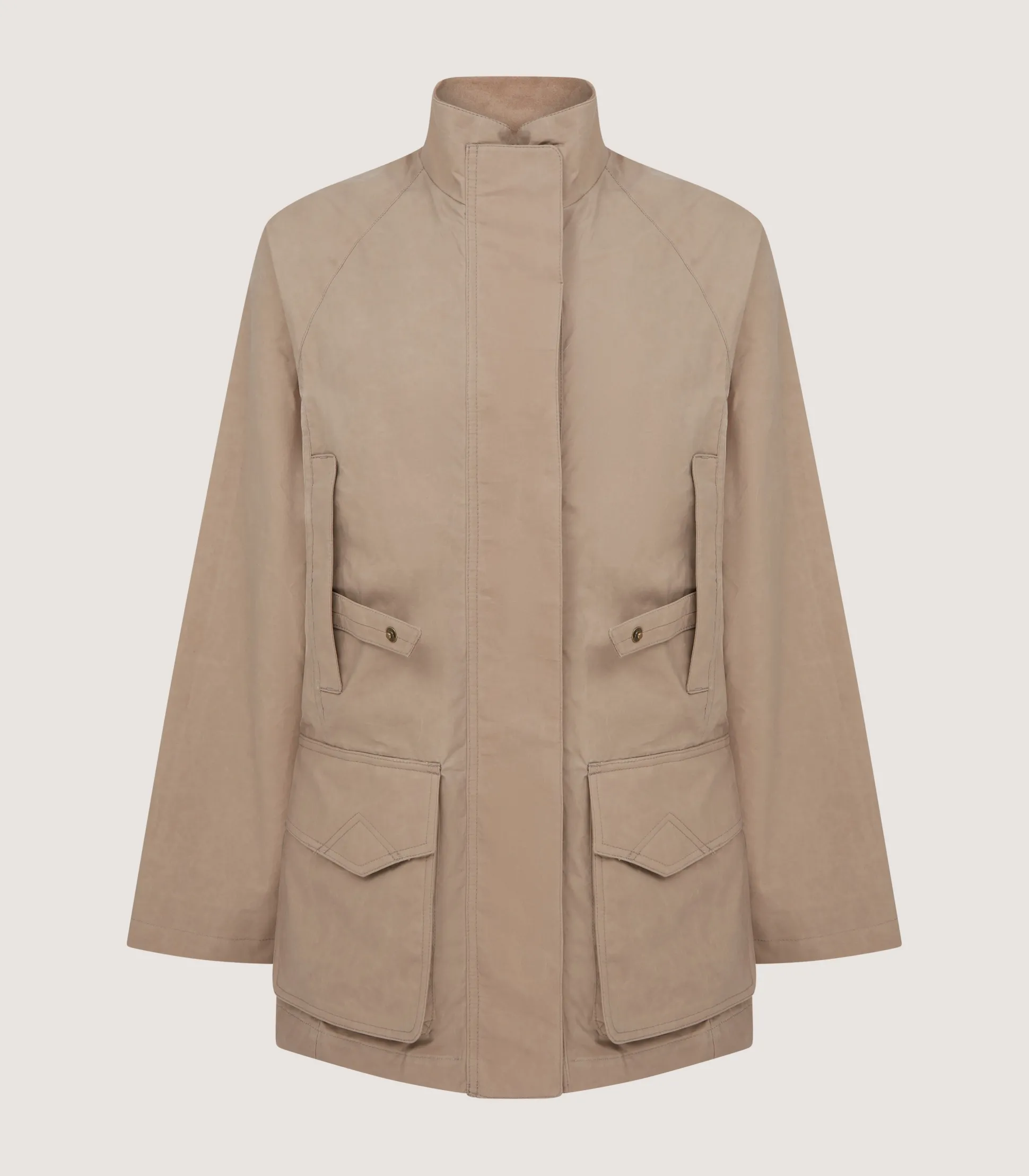 Women's Summer Dry Wax Field Coat In Taupe