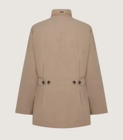 Women's Summer Dry Wax Field Coat In Taupe