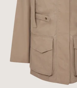 Women's Summer Dry Wax Field Coat In Taupe