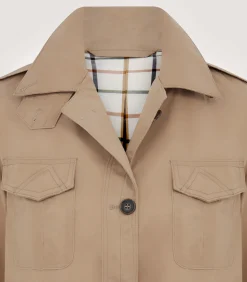 Women's Summer Dry Wax Safari Jacket In Taupe