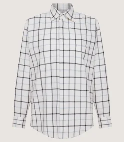 Women's Summer Sporting Windowpane Shirt In Blue