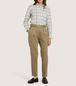 Women's Summer Sporting Windowpane Shirt In Blue