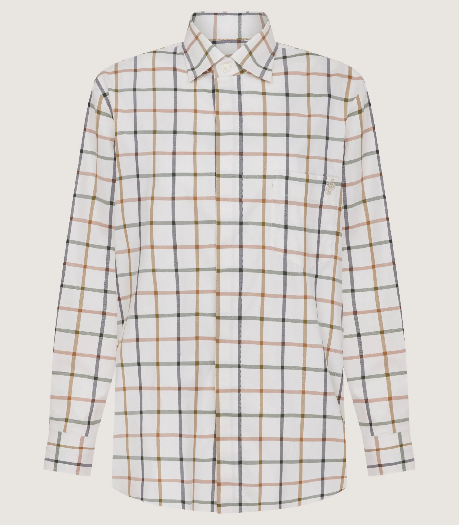 Women's Summer Sporting Windowpane Shirt In Green