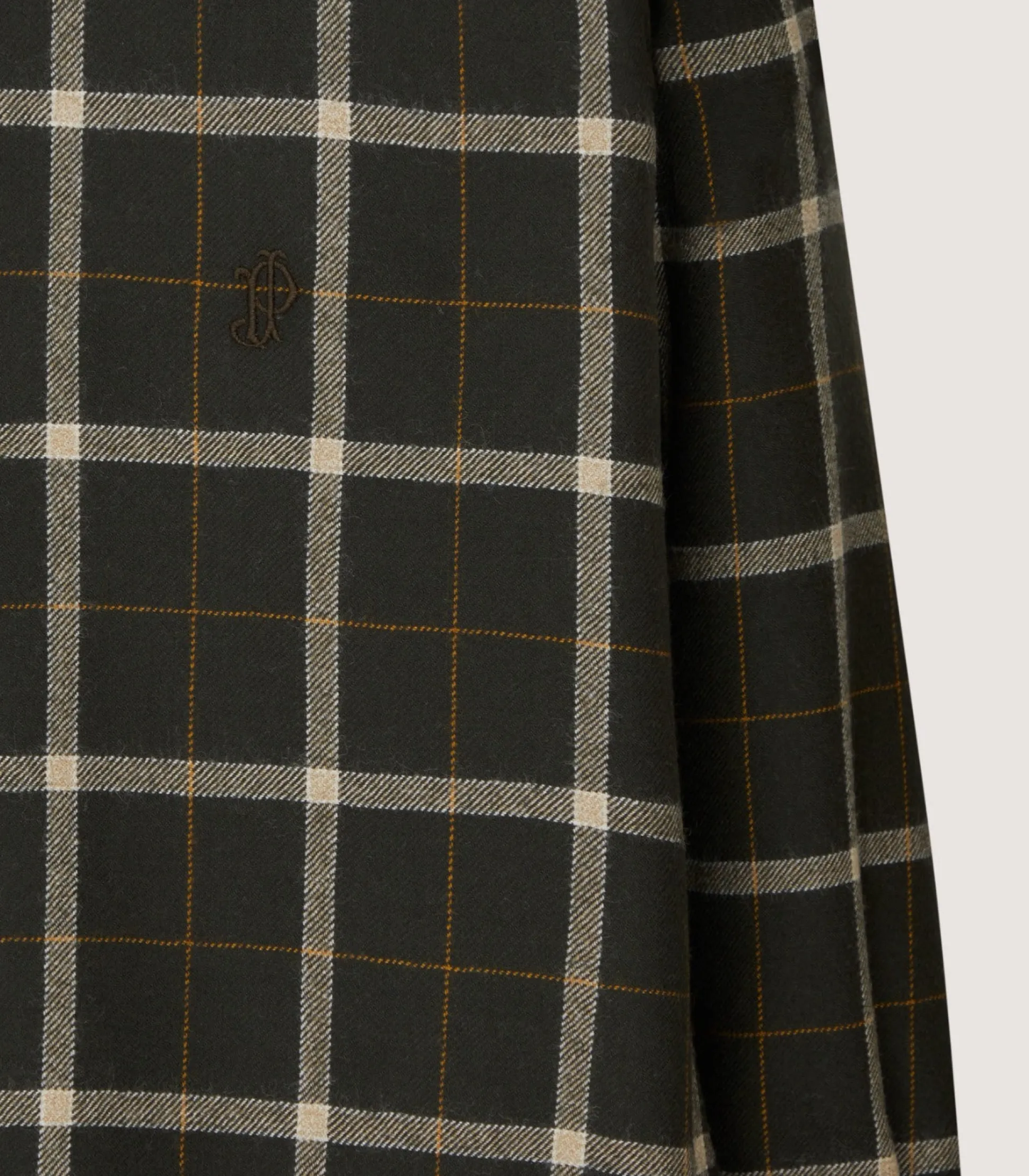 Women's Tartan Button Down Shirt in Dark Olive