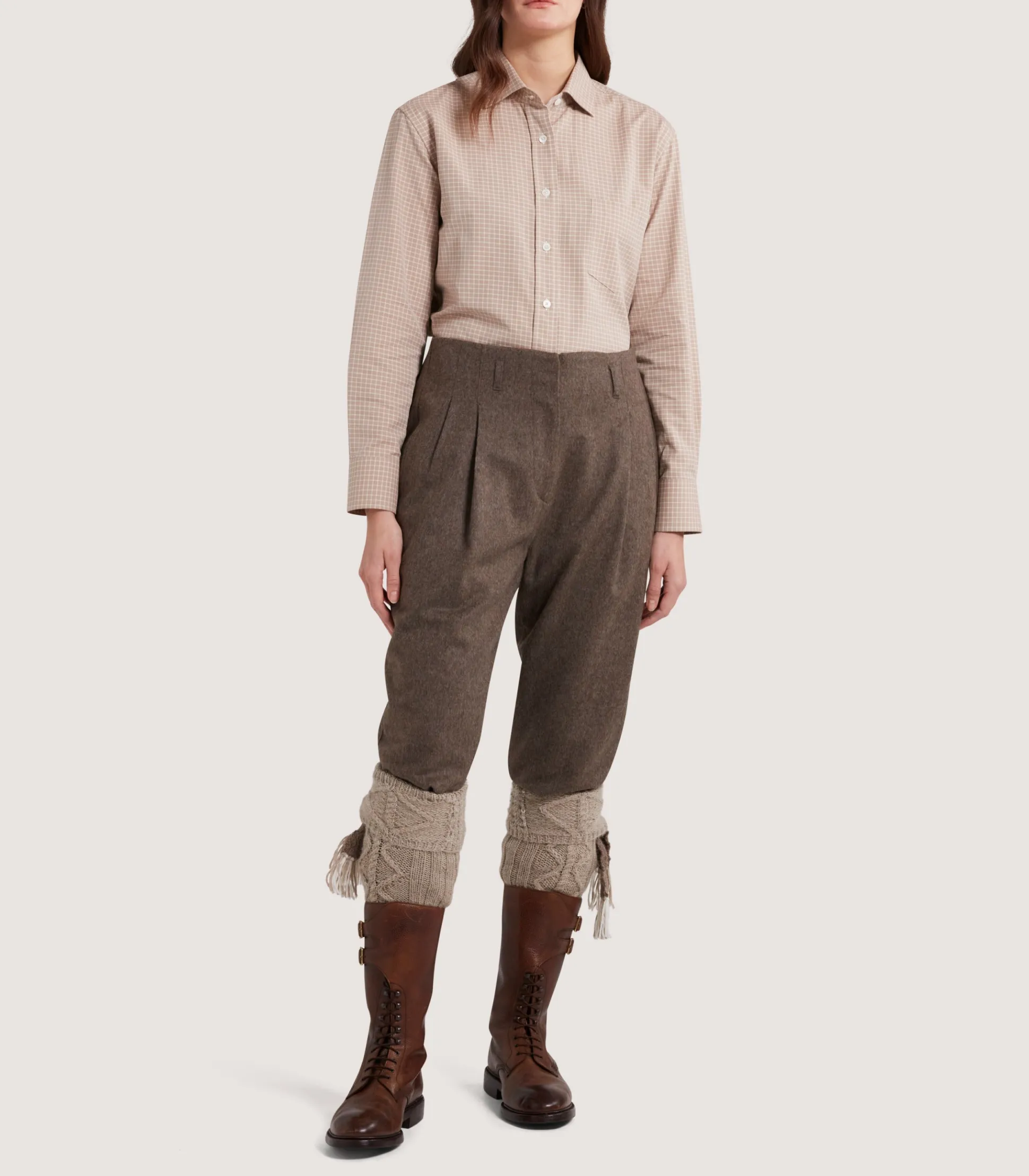 Women's Tattersall Sporting Shirt in Rose