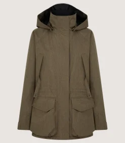 Women's Technical Lancashire Field Coat in Drab