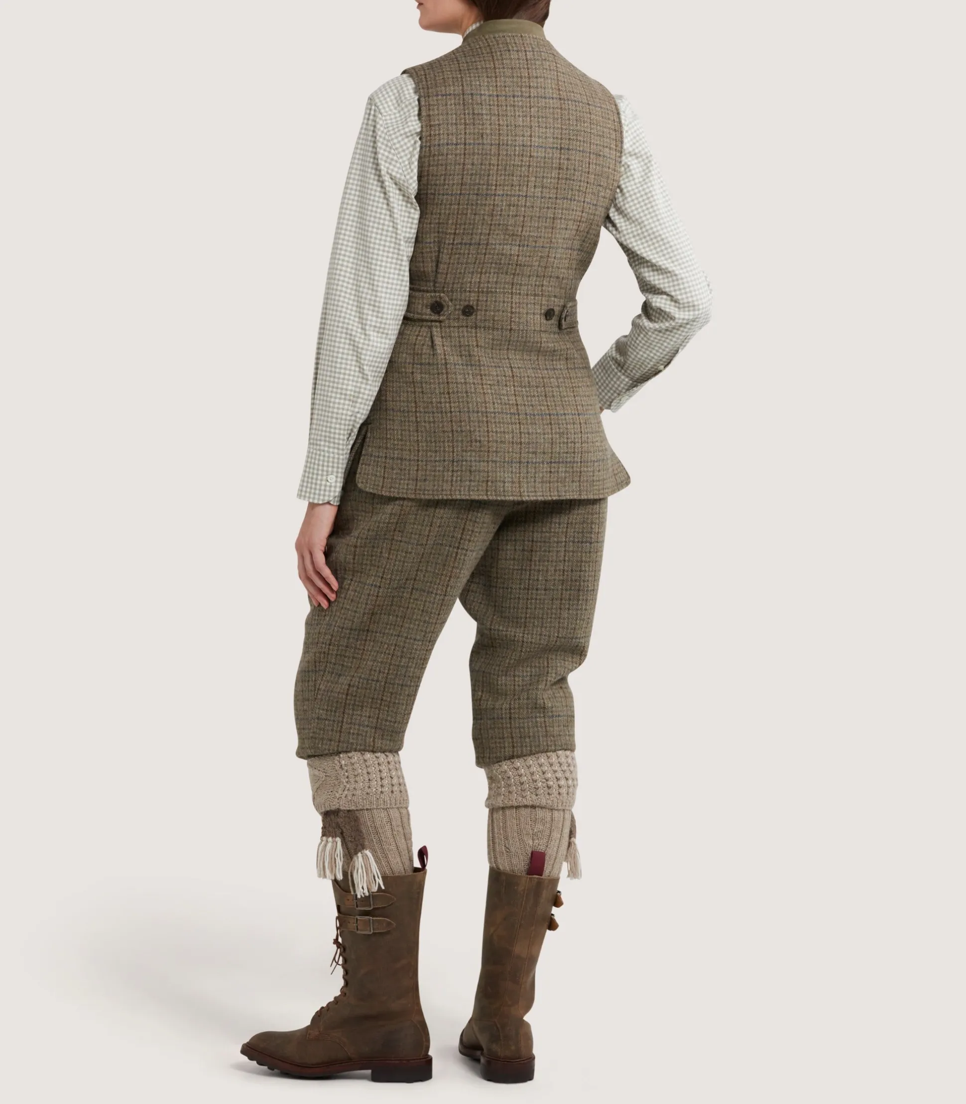 Women's Tweed Sporting Vest in Maree
